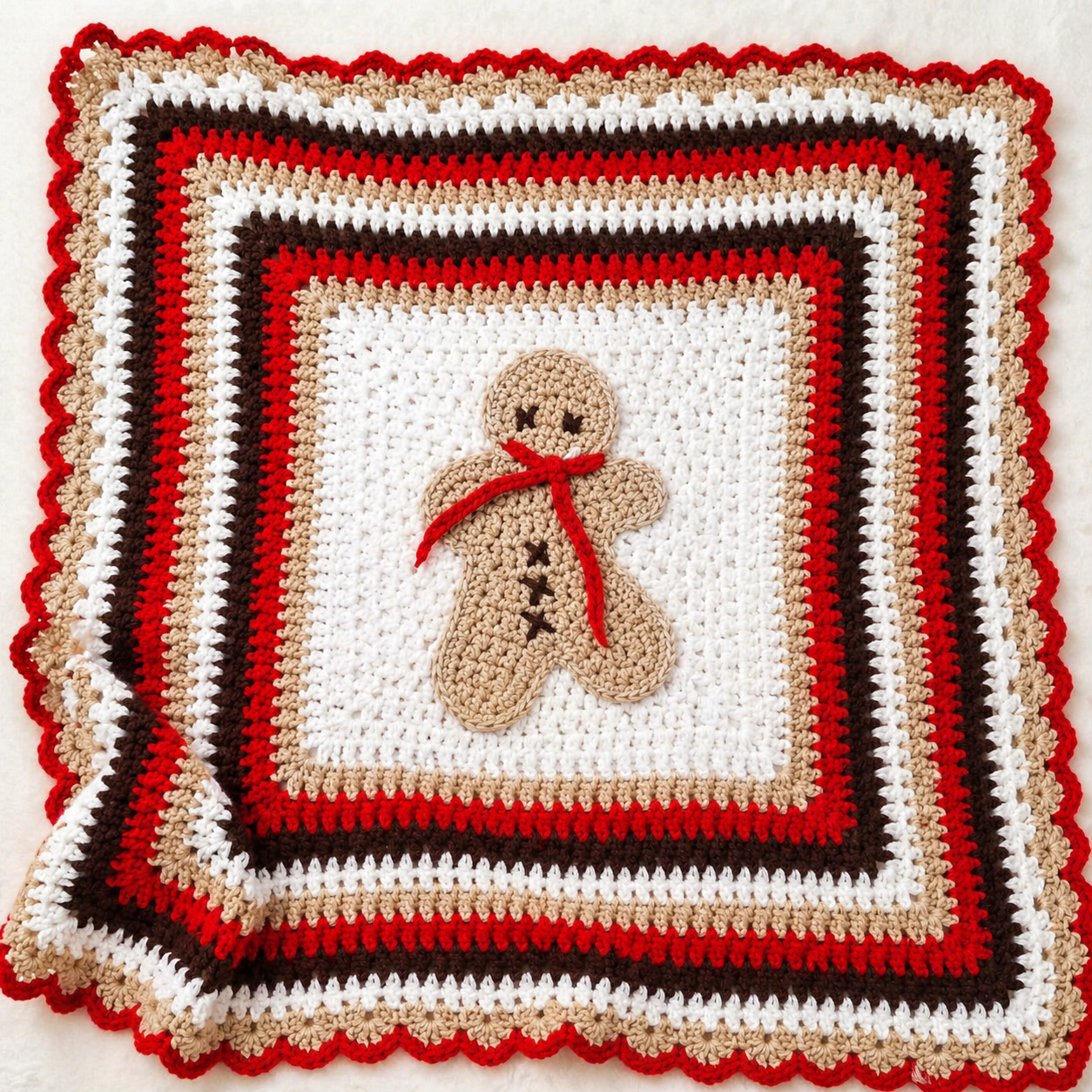 Handmade Crochet Teddy Bear Baby Blanket